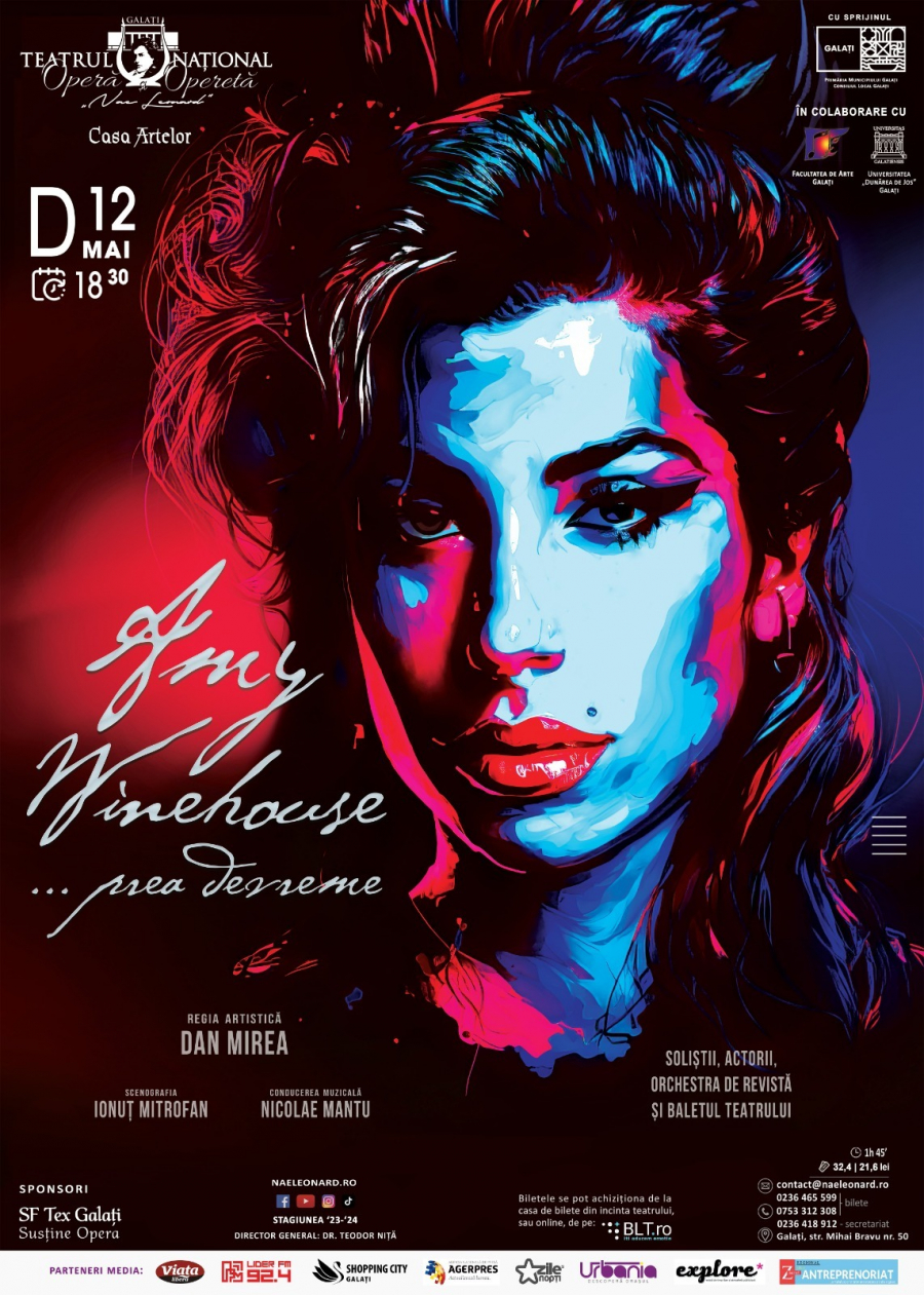 „Amy Winehouse... prea devreme” revine pe scena teatrului gălățean