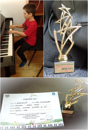 Premiu de Excelenţă pentru un mic pianist gălăţean, la un concurs de top