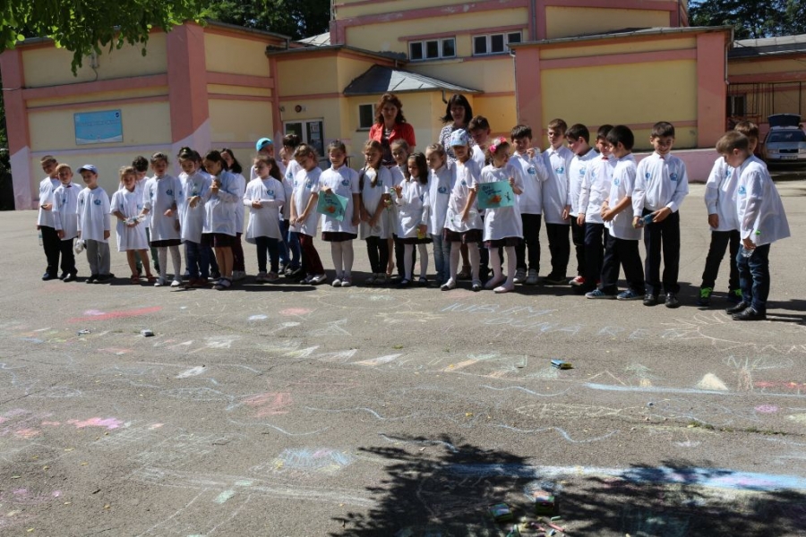 Desene pe asfalt şi pictură - LUNA DUNĂRII, sărbătorită la Şcoala ”Miron Costin”