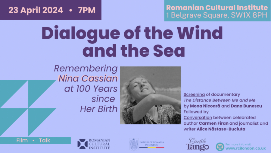 „Nina Cassian 100. Dialogul vântului cu marea”, la Londra