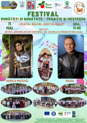 Festival la Băleni, pe 11 mai, cu participanți din Republica Moldova