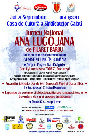 Opereta &quot;Ana Lugojana&quot;, joia viitoare la Galați. Turneu național pentru promovarea culturii românești