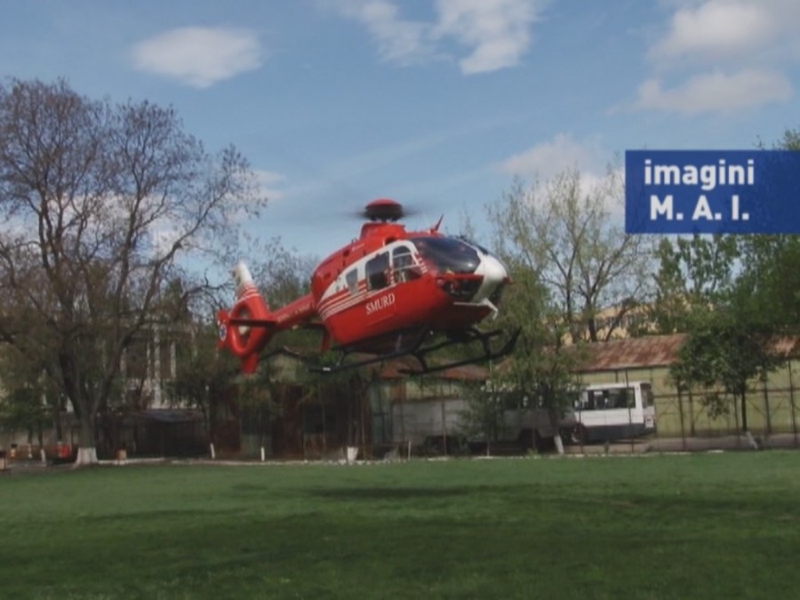 VIDEO/ Intervenție SMURD: O gălățeancă a fost transportată cu elicopterul la București
