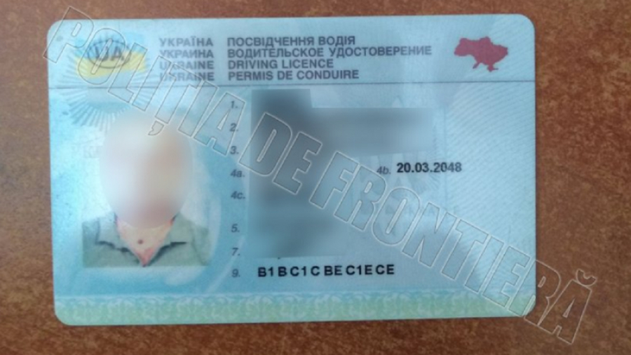 Șofer prins cu un permis ucrainean fals