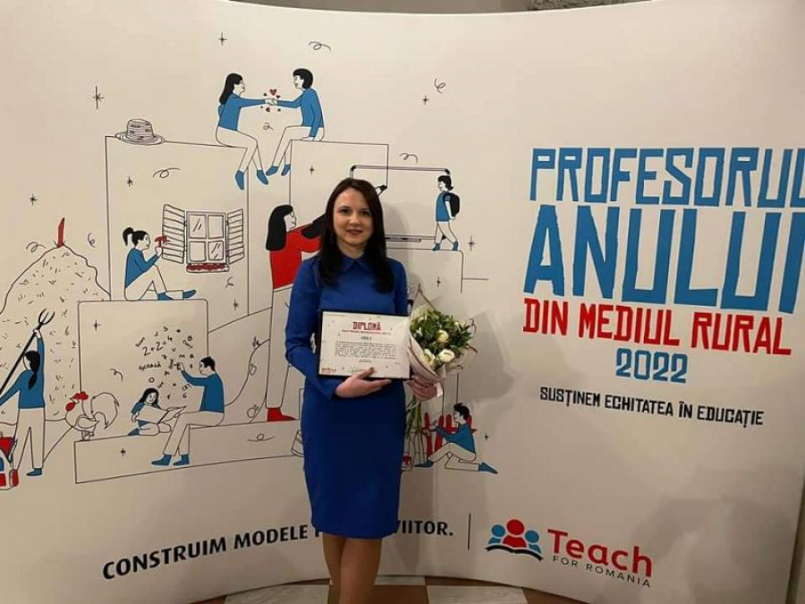 Gălăţeancă premiată la Gala Profesorului Anului. "Şcoala trebuie să însemne acasă pentru copiii din mediul rural"