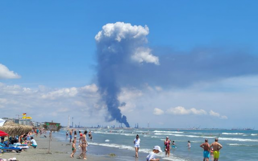 Incendiu la rafinăria Petromidia din Năvodari
