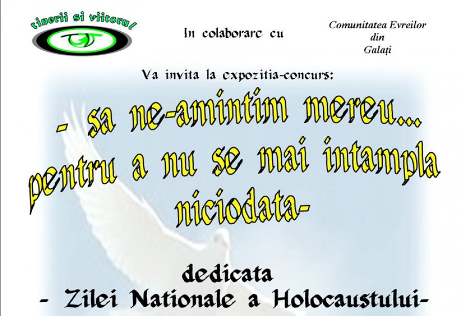 Expoziţie-concurs pentru 9 octombrie - Ziua Holocaustului, comemorată prin desen
