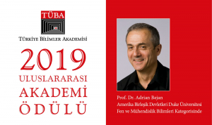 Recunoaștere din Turcia. TÜBA International Academy Prizes, pentru profesorul Adrian Bejan