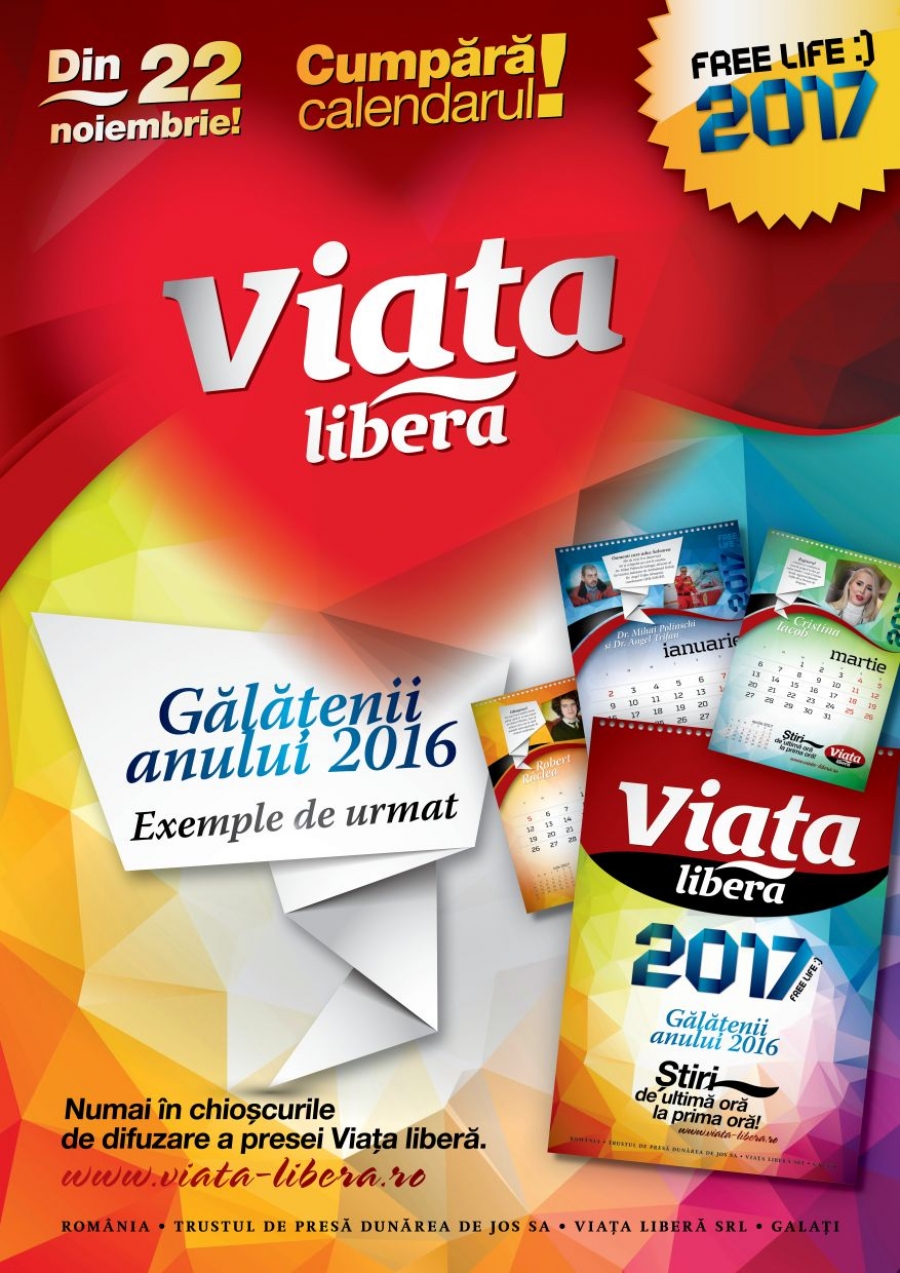 Unde găsiți CALENDARUL "Viaţa liberă" pentru 2017