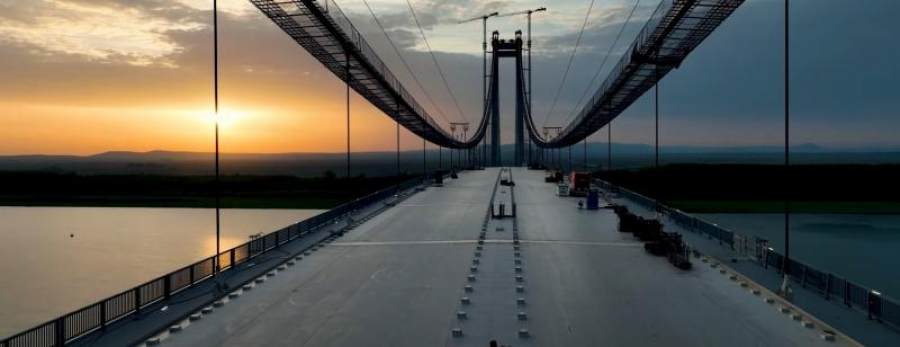 Podul peste Dunăre, aproape de finalizare