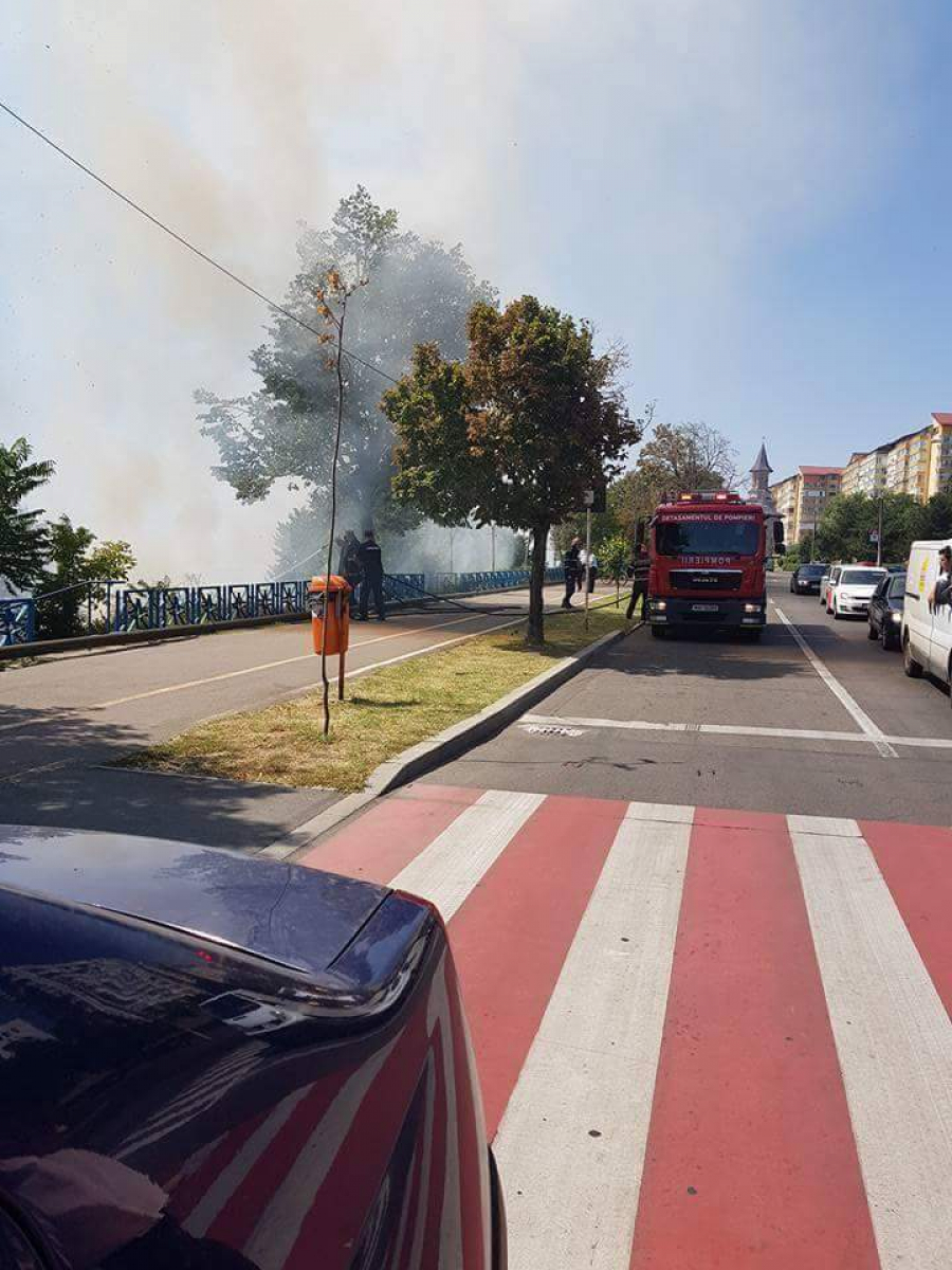 INCENDIU în apropiere de parcul VIVA