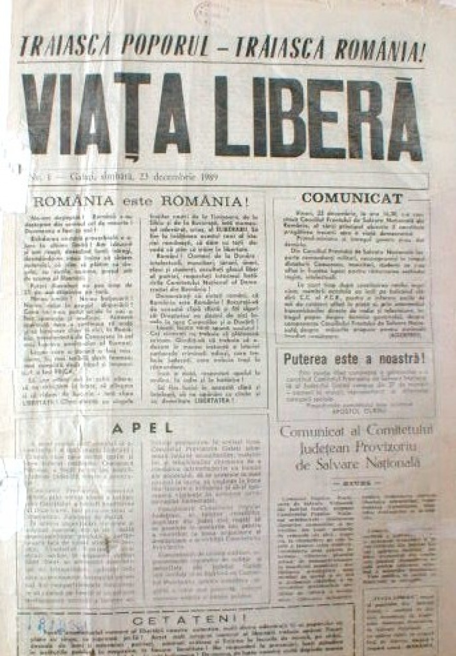 „Am difuzat primul număr al ziarului !”/ "Simbolul libertăţii" - în 80.000 de exemplare