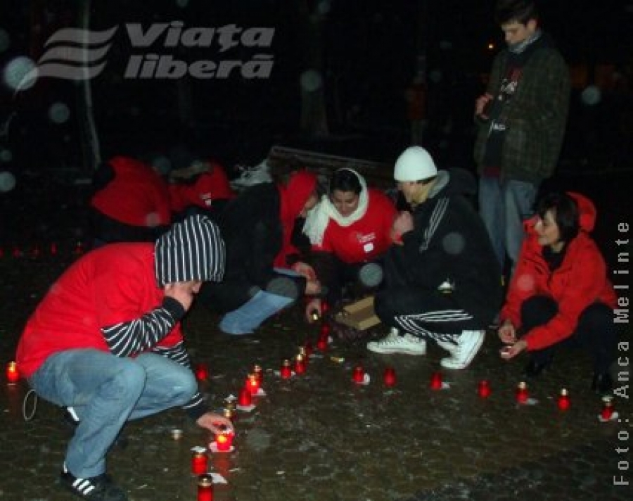 314 candele pentru victimele HIV-SIDA 