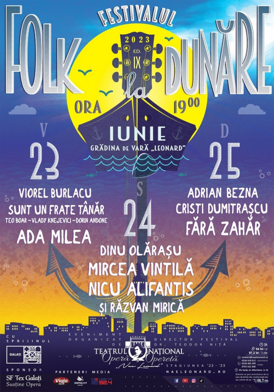 Festivalul „Folk la Dunăre”, de vineri până duminică, la Grădina „Leonard”