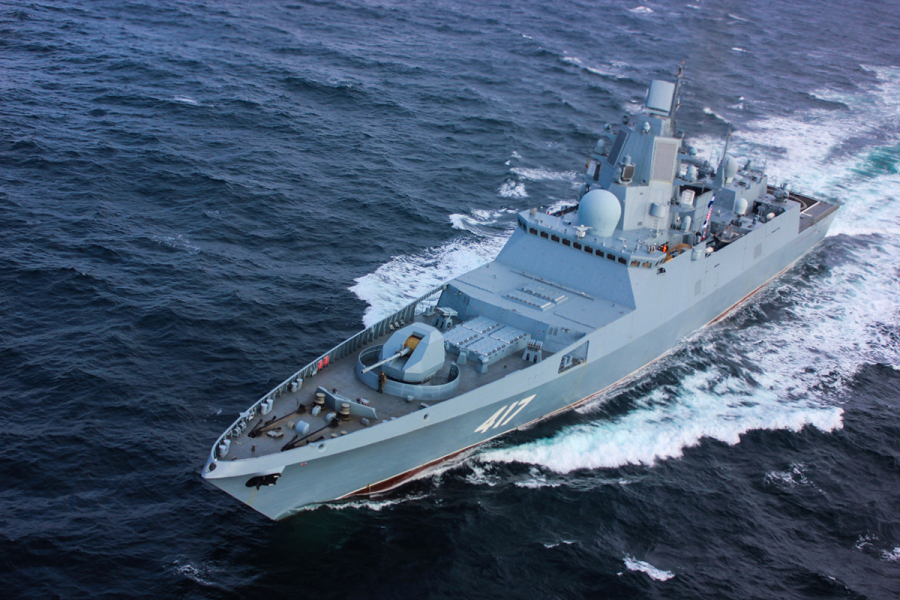 Navă de război rusească, în Marea Norvegiei