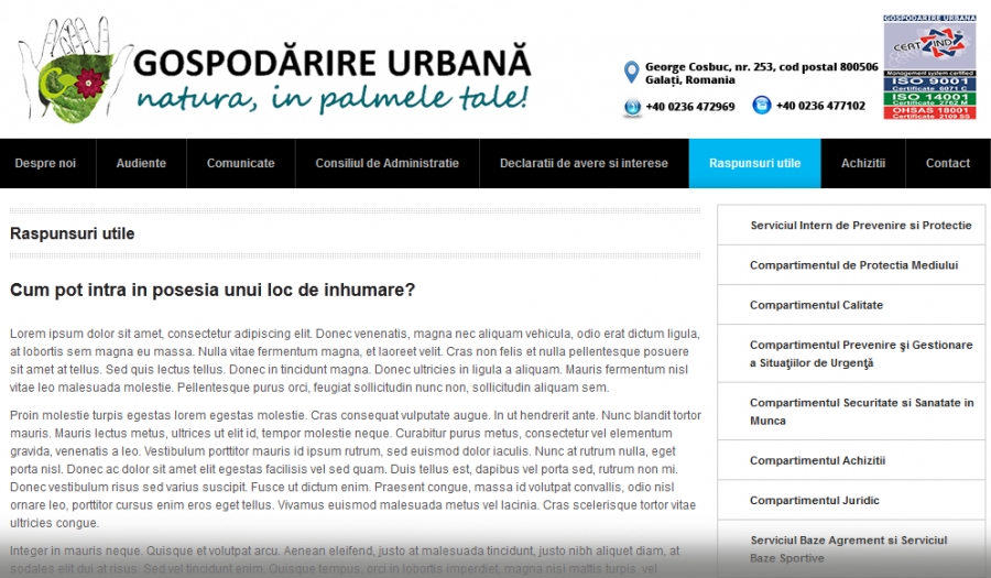 Latina şi comunicarea - Răspunsuri de NECITIT pe site-ul GOSPODĂRIRE URBANĂ