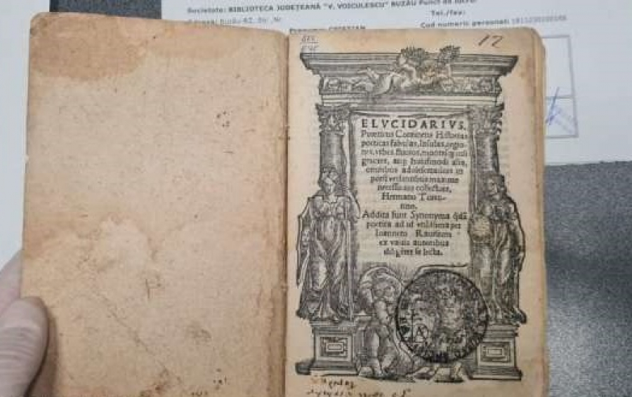 Carte din 1548, în patrimoniul bibliotecii din Buzău