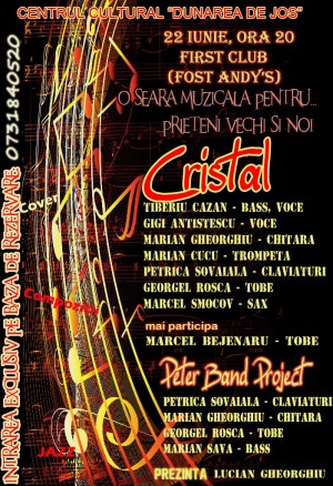 În această seară, de la ora 20.00: Reîntâlnire cu trupa „Cristal” la First Club