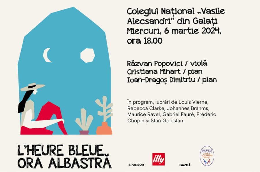 Concert cameral la Colegiul "Vasile Alecsandri". SoNoRo Conac - Ora albastră