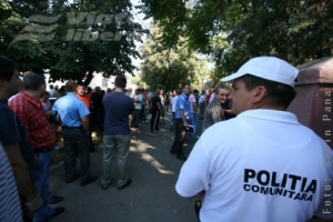 Protest împotriva examenului la Poliţia Comunitară 