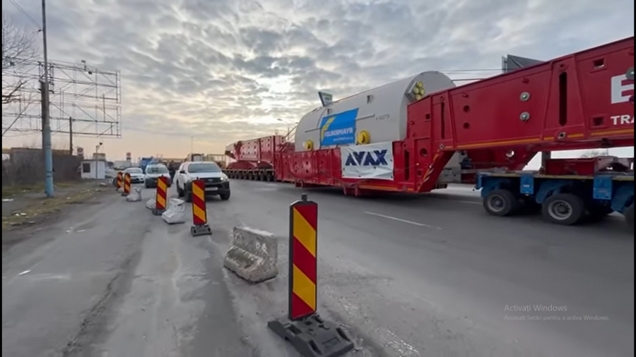 Transport agabaritic record pentru România, spre termocentrala Mintia