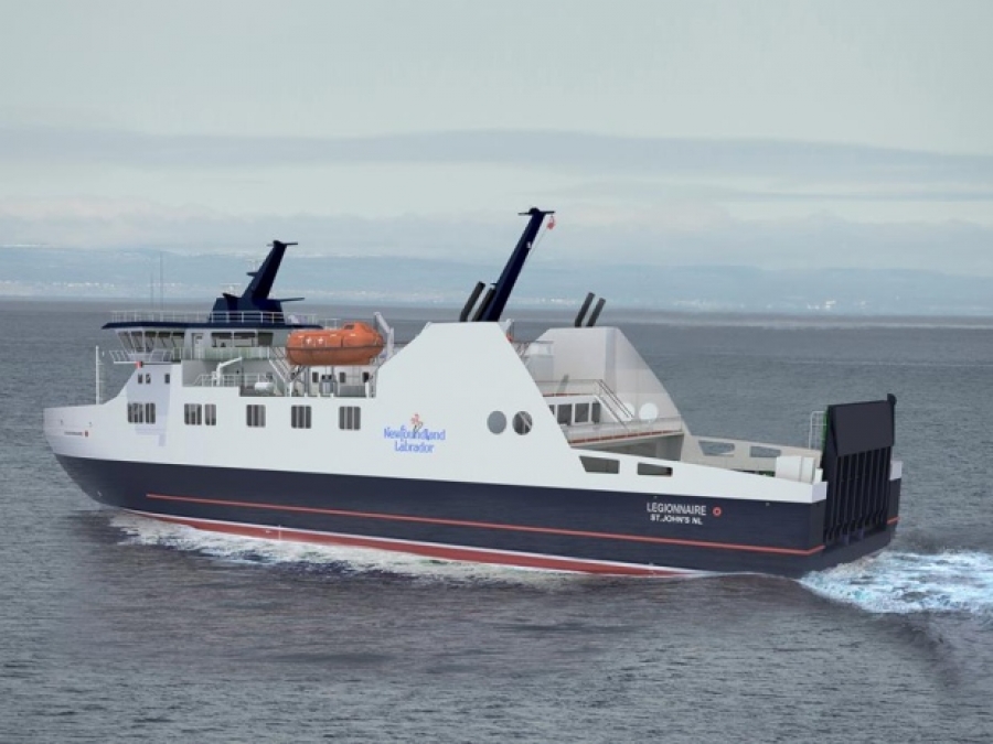 Feribotul „MV Legionnaire”, construit la Galaţi, va lua drumul insulelor canadiene