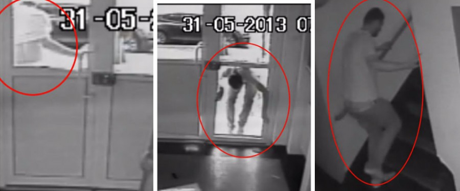 VIDEO / Gabriel Tamaş a lovit cu piciorul uşa unui bloc până a rupt-o. Fotbalistul a ajuns încătuşat la Poliţie