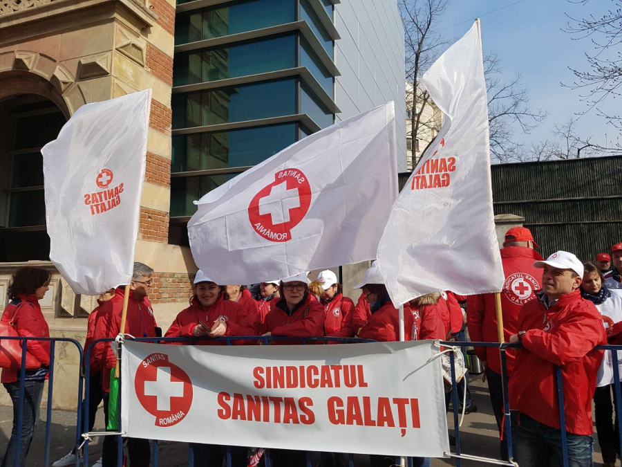 Membrii Sanitas Galaţi vor lua parte la mitingul din Capitală