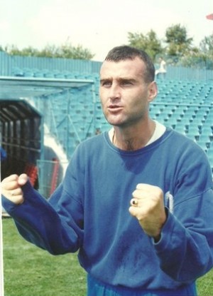 Vali Ştefan, înaintea meciului retur cu Vejle, din Cupa UEFA (1998)