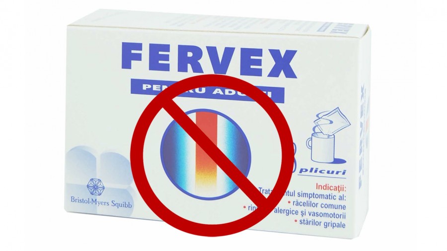 Medicamentul Fervex a fost retras din farmacii, după ce la un lot s-a găsit încărcătură microbiană