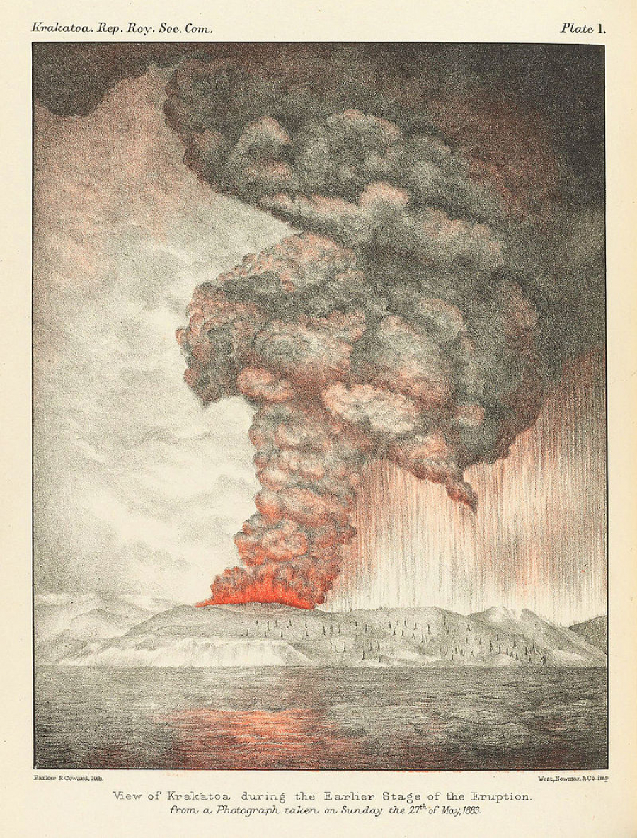 26 august 1883. Erupţia vulcanului Krakatau