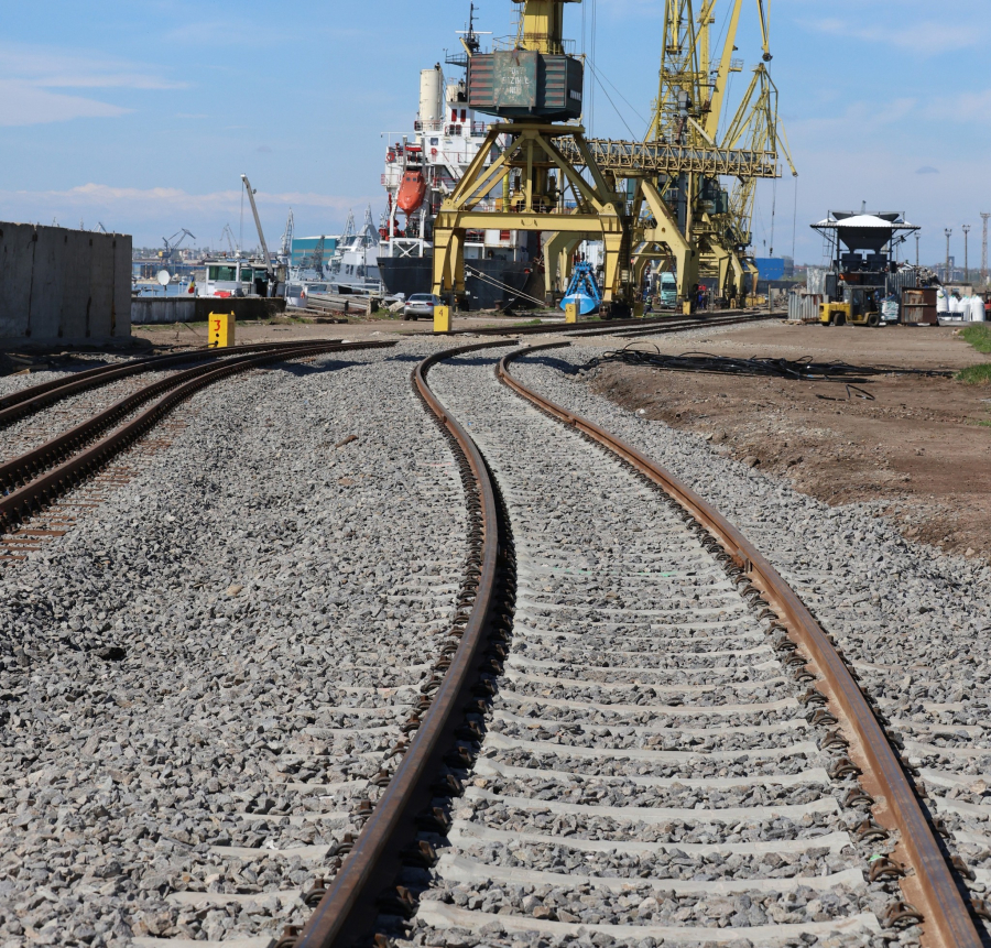 Lucrările la calea ferată cu ecartament larg din Portul Galați, finalizate