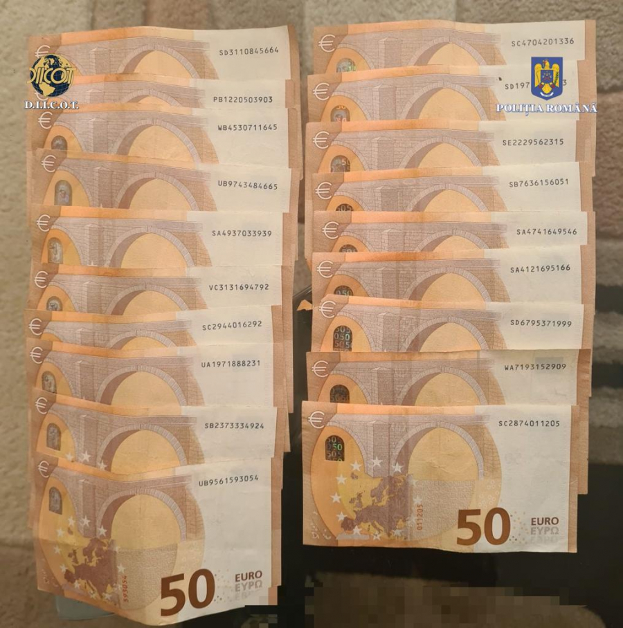 Șapte afaceriști cu „averi” în euro falși au fost reținuți