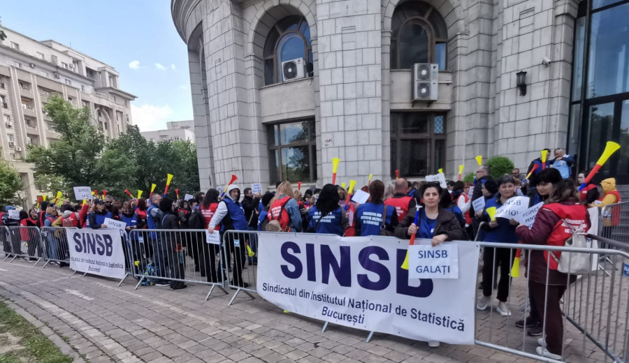 Statisticieni gălățeni, în protest la București