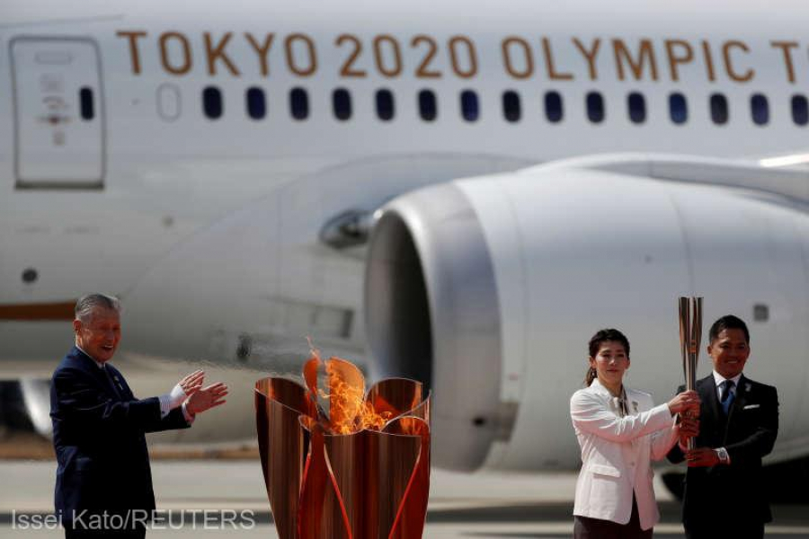 Flacăra olimpică a ajuns la Tokyo
