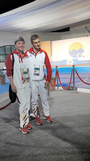 Marian Petria, alături de antrenoarea Marlena Chiţu