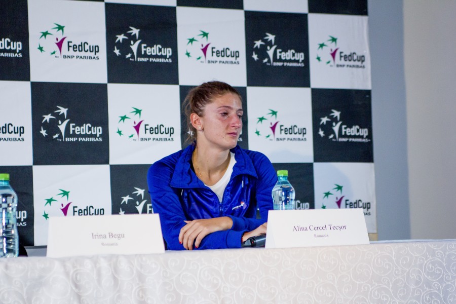 TENIS FED CUP GALAŢI/ Irina Begu, conferinţă de presă în lacrimi după eşecul cu Muguruza