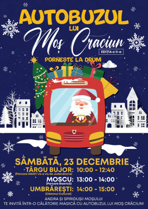 Autobuzul lui Moș Crăciun, în 15 localități din județul Galați