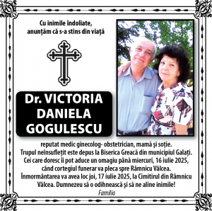 Un Ultim Omagiu pentru dr. Victoria Daniela Gogulescu