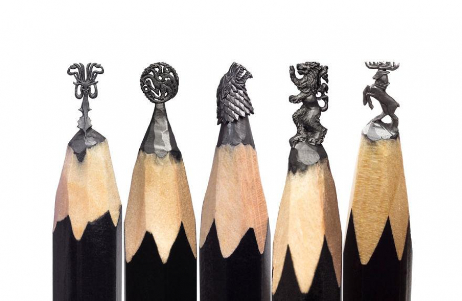 ”Game of Thrones”, sculptat în mine de creion