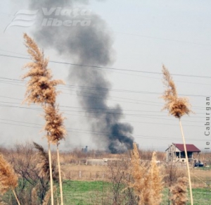 Incendiu pe trei hectare de vegetaţie