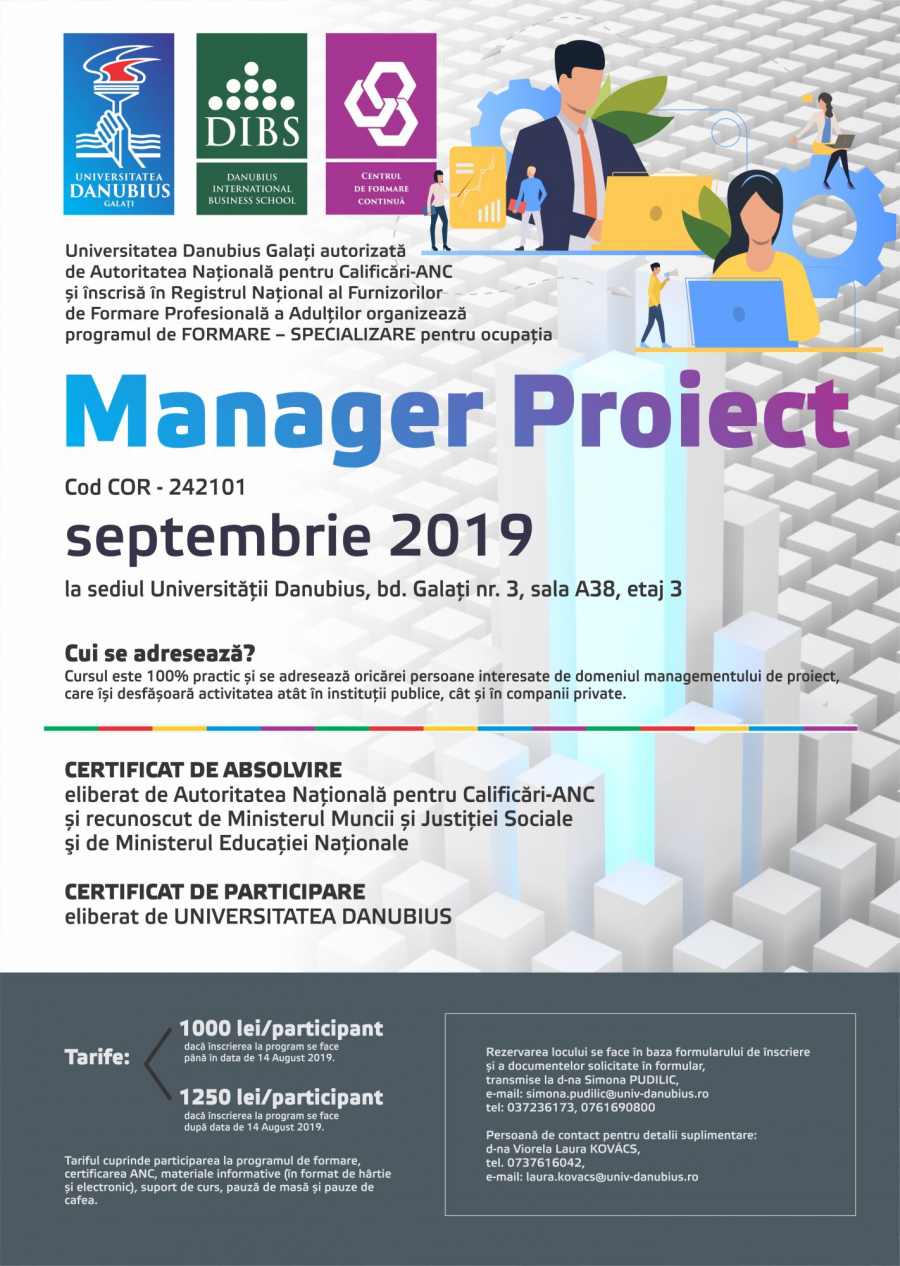 PROGRAM DE FORMARE - MANAGER DE PROIECT