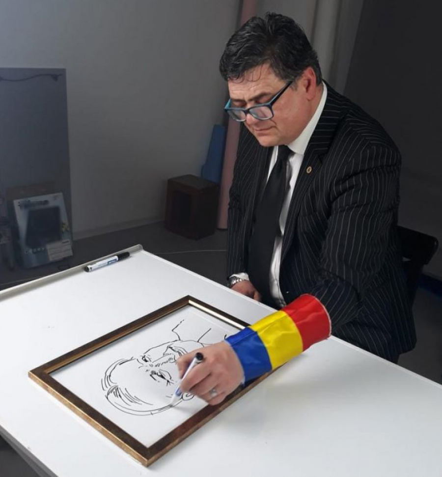 Caricaturistul Viorel Baciu - 60 de ani, acelaşi umor