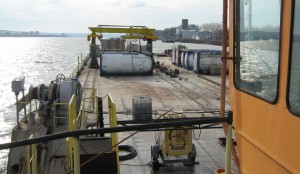 Navă a Administraţiei Fluviale a Dunării de Jos, scufundată în Dunăre