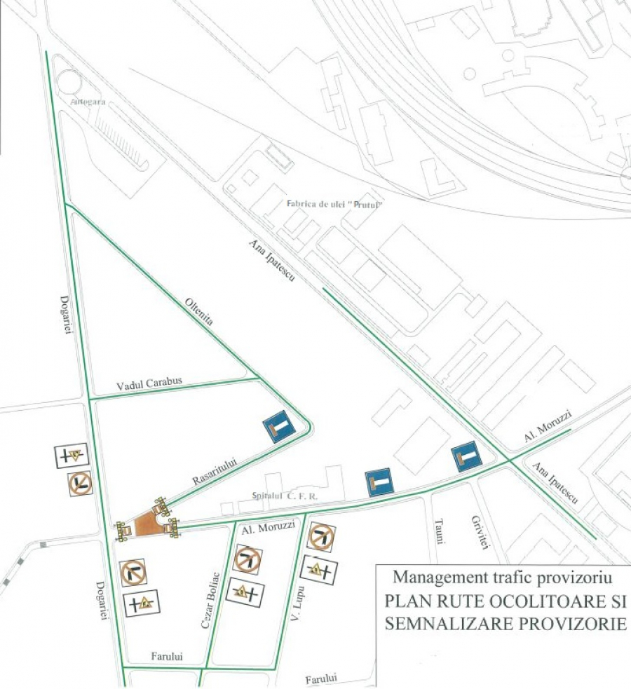Intersecție din Valea orașului închisă traficului rutier pentru patru luni