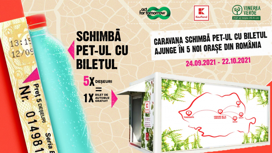 "Schimbă PET-ul cu biletul", și în Galați