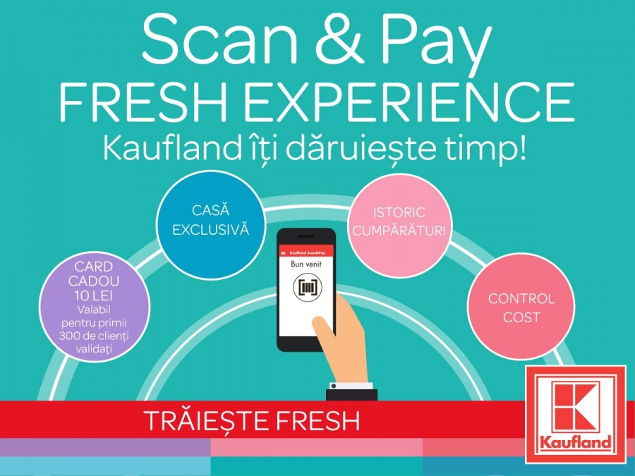 Cumpărături cu telefonul, la Kaufland/ Galaţiul mai aşteaptă pentru „Scan&Pay”