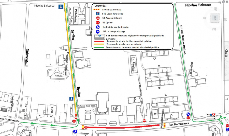 Când și de ce se închide traficul auto pe un segment al străzii Domnească
