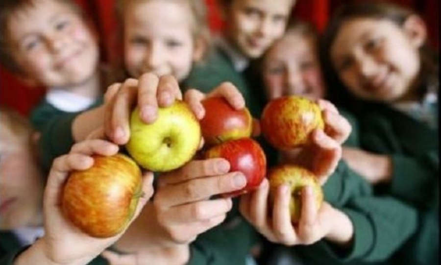 Fructe, legume, lapte şi corn în şcoli