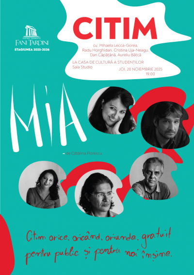 „Citim” cu actorii Dramaticului, apoi vedem trei comedii